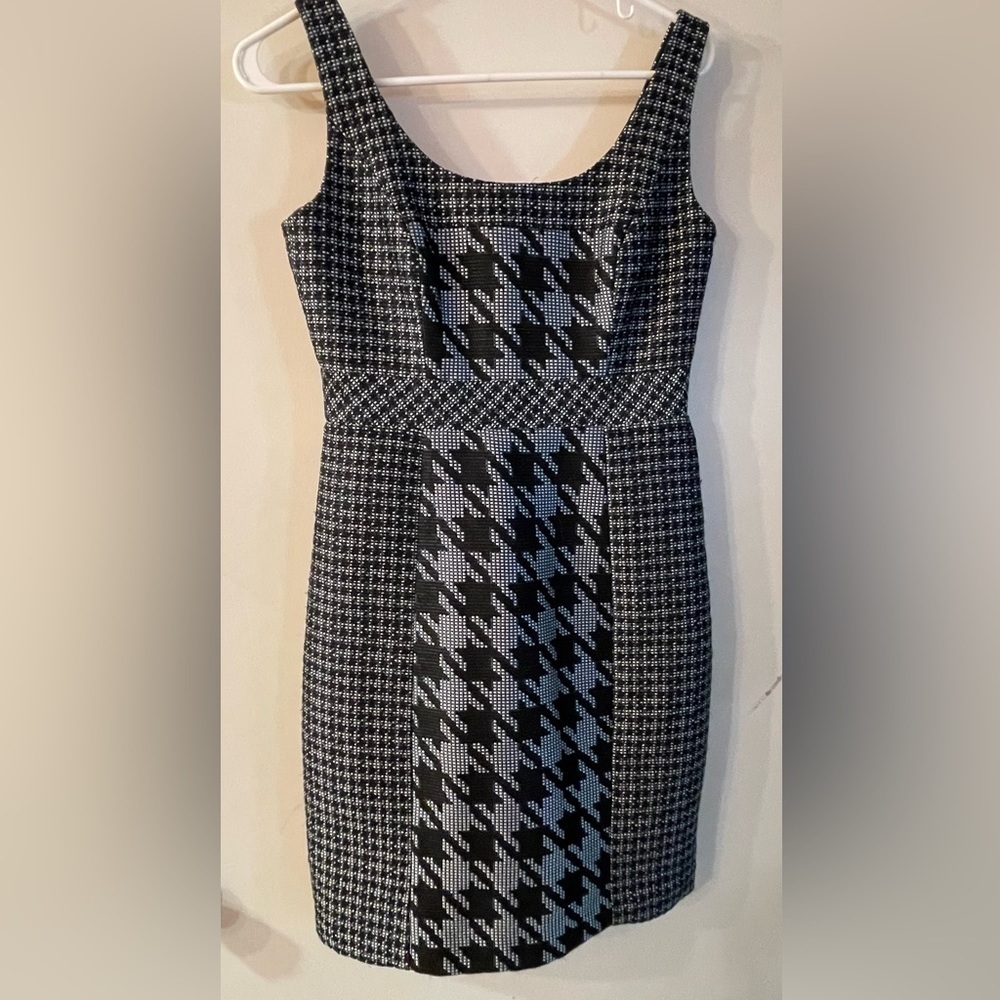 Trina Turk dress black, white and a hint of teal